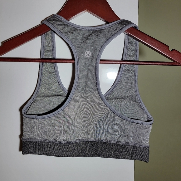 Lululemon Seamless Racerback Train Bra grey size 4 - Picture 3 of 4